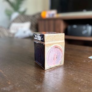 Tyrone Larson signed art pottery covered box